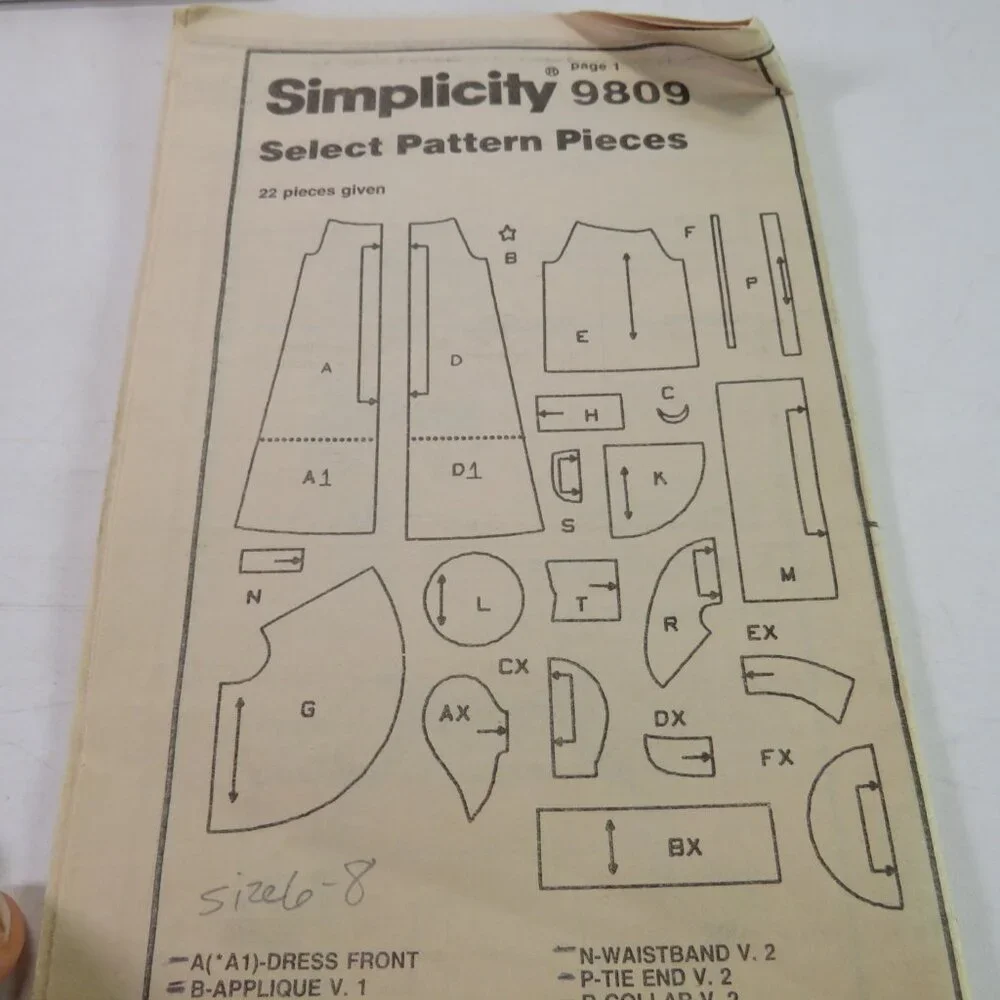 Simplicity 9809 sewing pattern Kid 2-8 Prairie, Witch, Pilgrim, Angel